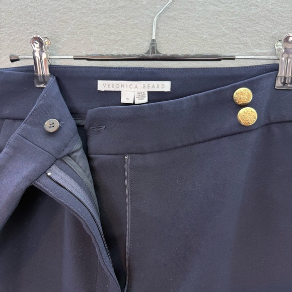 Veronica Beard -women’s Renzo straight leg pants navy  tailored crop trousers 16 - Picture 9 of 10